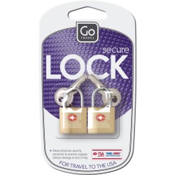 GO Travel  2 Brass TSA Keylocks