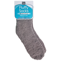 Go Travel Fluffy Socks (Grey)