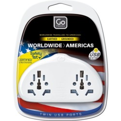 Go Travel World - USA Adaptor Duo + USB