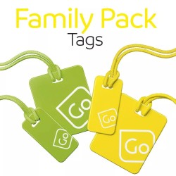 GO Travel Luggage Tags Family Pack (Yellow/Green)
