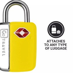 GO Travel  Key Lock Twin Padlocks TSA (Yellow)