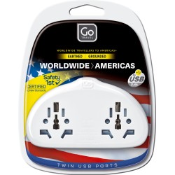 Go Travel World - USA Adaptor Duo + USB