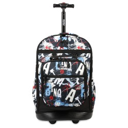 Duo Rolling Backpack With Detachable Lunch Box Set (18 Inch) Graffiti
