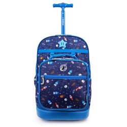 Duo Rolling Backpack With Detachable Lunch Box Set (18 Inch) Spaceship