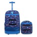 Duo Rolling Backpack With Detachable Lunch Box Set (18 Inch) Spaceship
